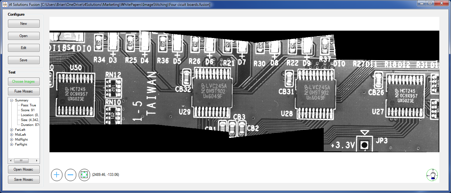 Four component images fused together